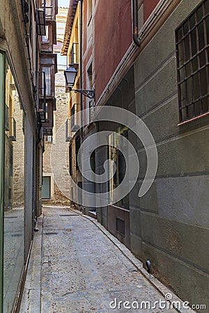 Old lane of the old city of Toledo Editorial Stock Photo