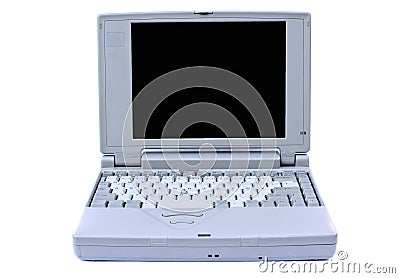 Old laptop Stock Photo