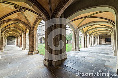 Old law quadrangle at the University of Melbourne, Australia Stock Photo