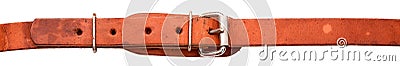Old leather belt isolated Stock Photo