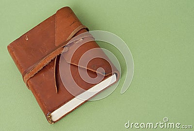 Old Leather Journal Stock Photo