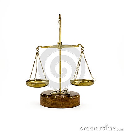 Old Libra isolated. Stock Photo