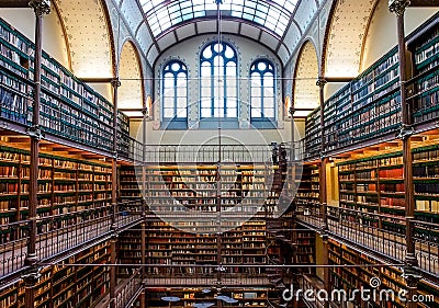 The old library of Rijksmuseum, Amsterdam Editorial Stock Photo