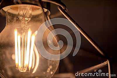 Old light bulb vintage background Stock Photo