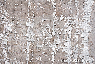 Old light gray cracked paint texture Stock Photo