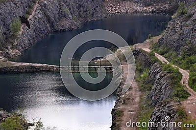 Old lime quarry called Big Amerika Stock Photo