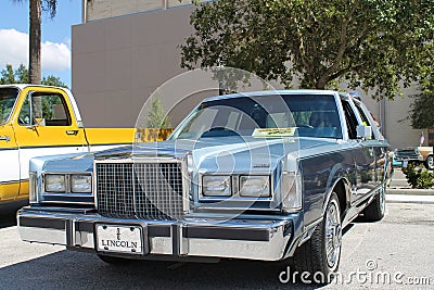 Old Lincoln Car at the car show Editorial Stock Photo