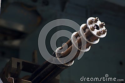 Old machine gun from vietnam war Stock Photo