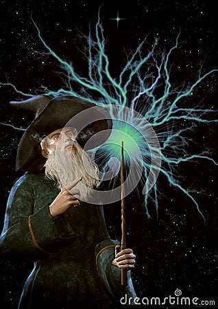 Old Mage Stock Photo