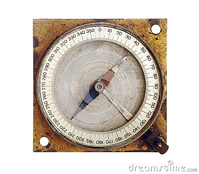 Old magnetic compass Stock Photo