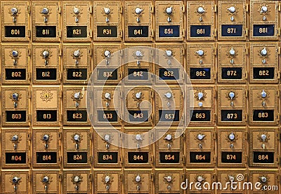 Old mail boxes Stock Photo