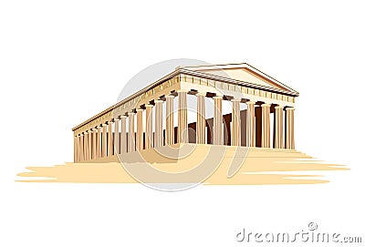 Old majestic temple from Greece Stock Photo