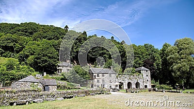 Old Malt House is on Cotehele Quay and overlooks the River Tamar England Stock Photo