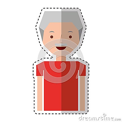 Old man avatar character Vector Illustration