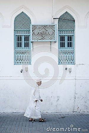 Old man in muscat oman Editorial Stock Photo