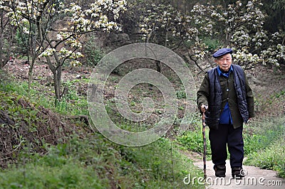 Lonely left-behind old man Editorial Stock Photo