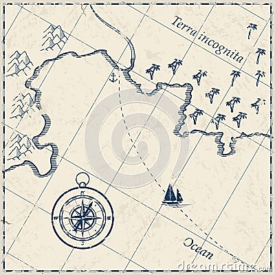 Old map Vector Illustration