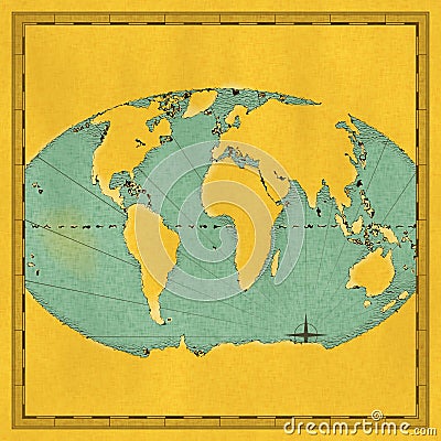 Old map of the world Stock Photo