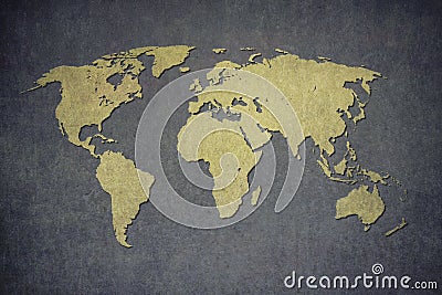 Old map of the world in grunge style. Perfect vintage background Stock Photo