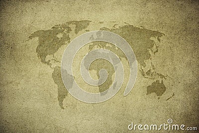 Old map of the world in grunge style. Perfect vintage background Stock Photo