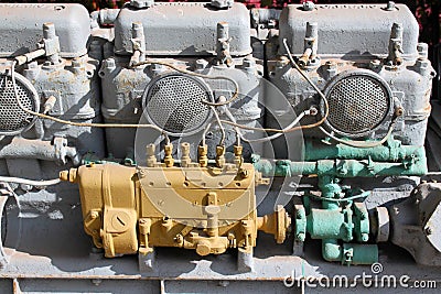 Old marine engine Stock Photo