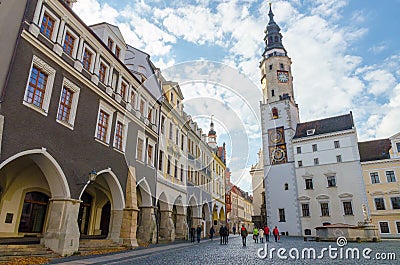 Old market square in Gorlitz, Saxony, Germany Editorial Stock Photo