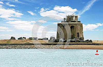 Old martello tower eastbourne england Stock Photo
