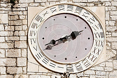 Old medieval clock Stock Photo