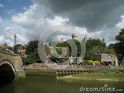 Old medieval English castle in UK Stock Photo