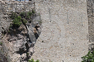 Old medieval fortress wall texture from Penne in france Stock Photo