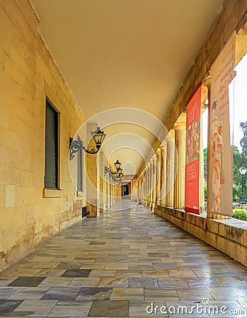 Old medieval hallway Stock Photo