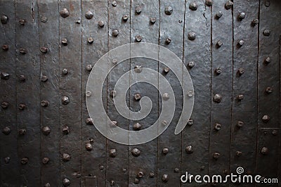 Old medieval metal gate background Stock Photo