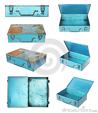 Old metal box Stock Photo