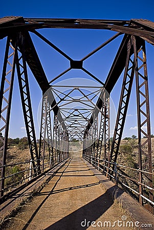 Old Metal Bridge - Portrait v01 Stock Photo