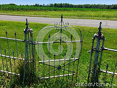 Old cemetery gate Stock Photo