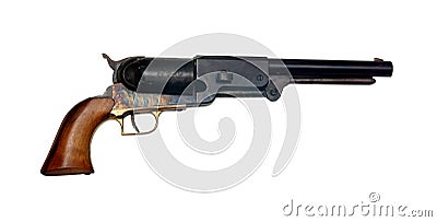 Old metal colt revolver Stock Photo