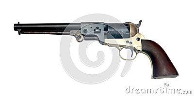 Old metal colt revolver Stock Photo