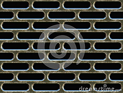 Old metal grill or vent Vector Illustration