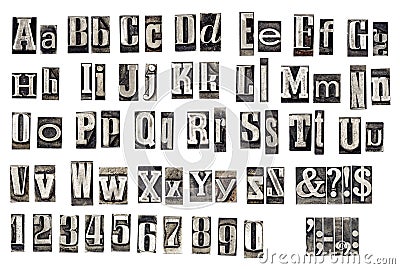 old metal letters Stock Photo