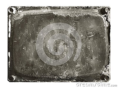Old metal plate Stock Photo