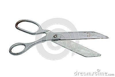 Old metal scissors Stock Photo