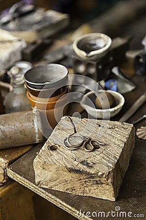 Old metal tools Stock Photo