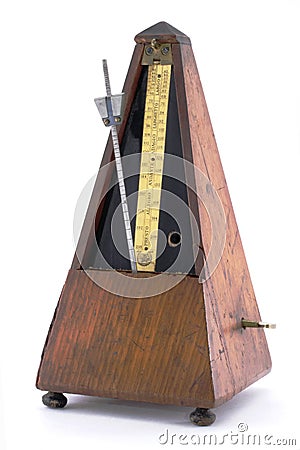 Old metronome Stock Photo