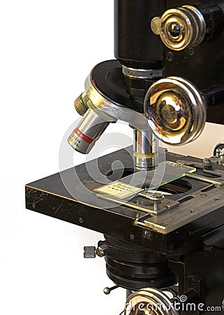 Old Microscope Stock Photo