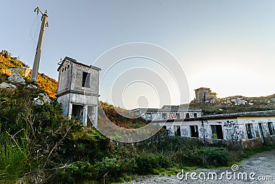 The old military base - Baiona Stock Photo