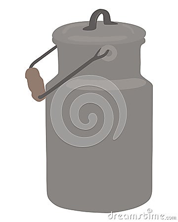 Old milk can Vector Illustration