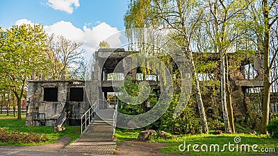 Old millitary barrack destroyed during Worl War II in Westerplatte in GdaÅ„sk, Poland Stock Photo