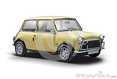 Mini Cooper classic isolated Stock Photo