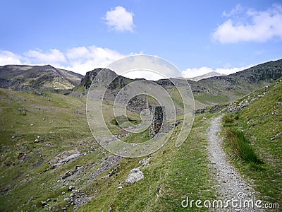 Old mining area, Coppermines valley, Lake District Stock Photo