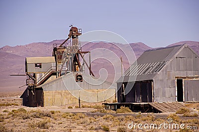 Old mining buildings Stock Photo